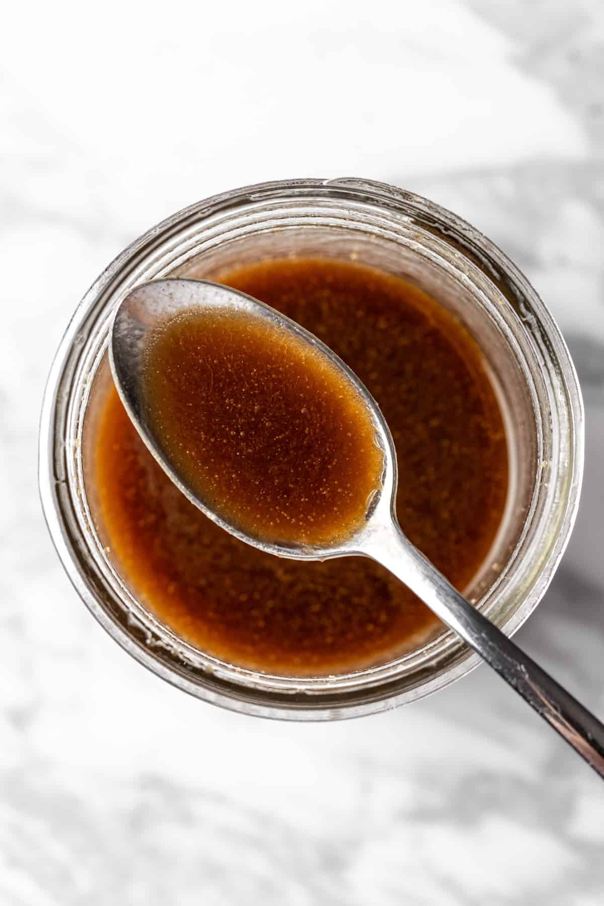 A spoonful of sweetgreen balsamic vinaigrette.